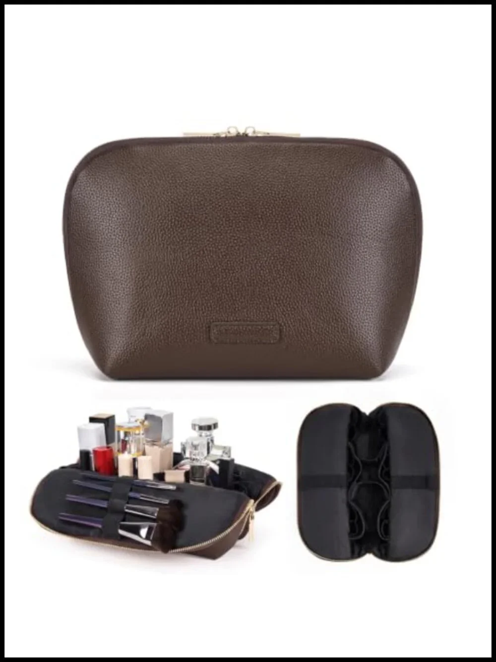 Waterproof PU Leather Makeup Bag Set with Travel Cosmetic Case